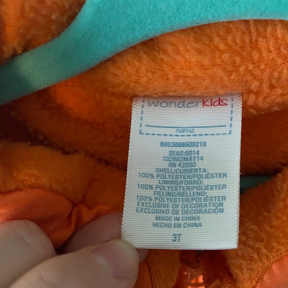 WonderKids cozy zippered dinosaur vest - 3T - Picture 5 of 7